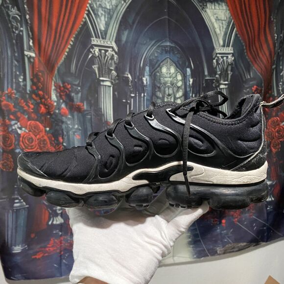 Nike Air Max Vapormax Plus Triple Black 924453-011 SZ 9 Sneaker Shoes - Picture 2 of 8